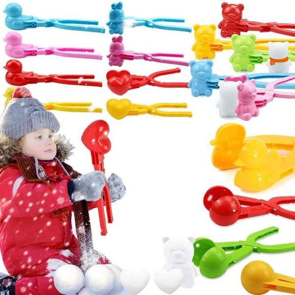 Childrens Snow Toy Snowball Making Clip Adult Heart-Shaped Snowflake Clip Outdoor Snowball Mold Toy Snowball Fight Sports Toy X260504