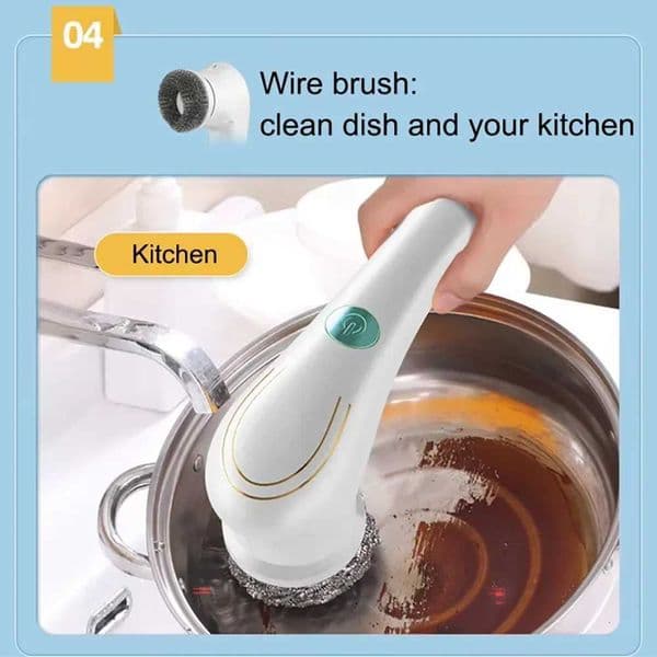 OLOEY 5 in 1 Wireless Electric Cleaning Brush For Bathroom Window Kitchen Automotive Multifunctional Household Rotating Machine X260504