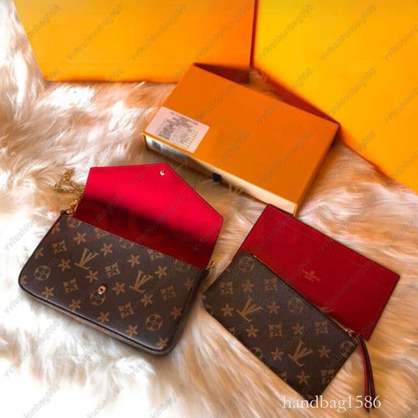 handbag1586 Luxurys Designer Bag Women Handbag Favorite Multi Accessories 3 Pcs/set Woman Crossbody Purse Flowers Shoulder Lady Leather Messenger Bags 99