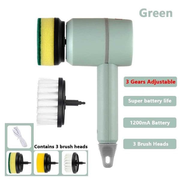 3 in 1 Electric Cleaning Brush USB Rechargeable Automatic Kitchen Dishwashing Brush Bathtub Tile Professional Cleaning Brush X260504