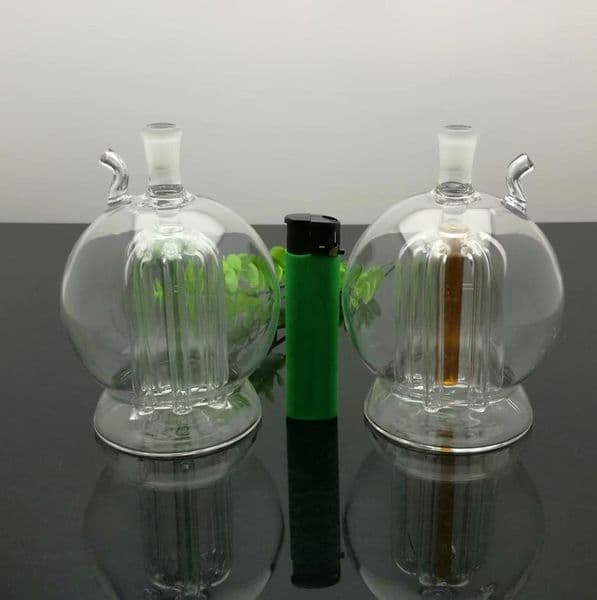 New Glass Smoking pipes hookah Oil Burner Pipes Smokings Large round bellied multi claw glass filter water bottle