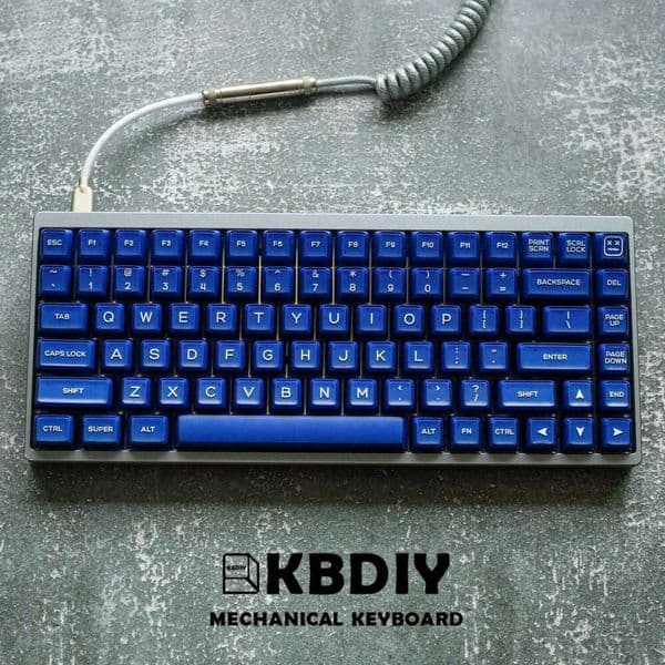 KBDiy SA Profile Klein Blue Keycap Custom PBT for Mechanical Gaming Keyboard Keycaps MX Switch ISO 135 Keys Caps Double Shot S260430