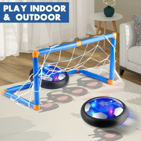 Rechargeable Hover Soccer Ball for Kids - Air Floating Soccer with LED Lights And Foam Bumper Fun Toy for Boys And Girls X260504