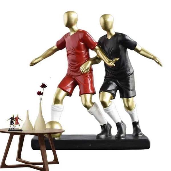 Soccer Team Figurine Simple Football Athlete Statue Miniature Football Boys Model Home Art Football Decoration For Wine Cabinet X260504