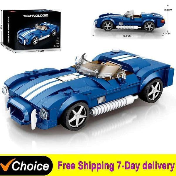 NEW Sports Building Block Creative City Vehicle Classic Car Model Bricks Desktop Display Toys For Kids Holiday Gift 26W0504