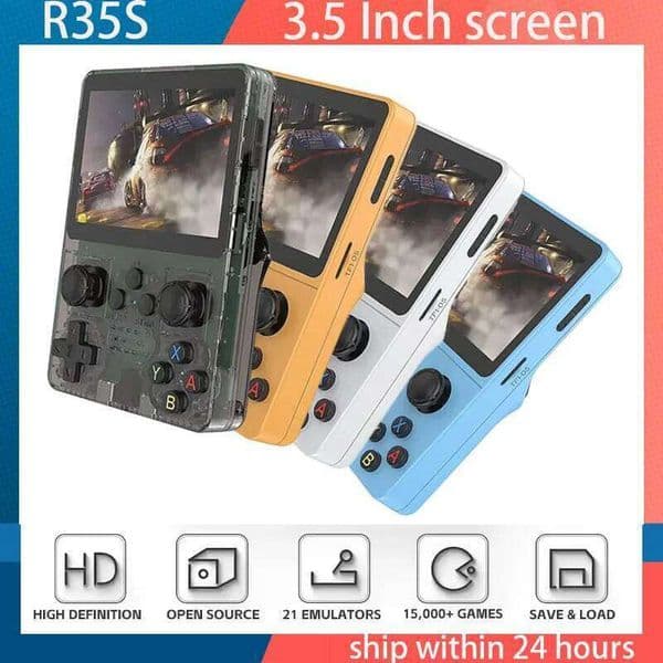 R35S Portable Handheld Game Console 3.5 Inch IPS Screen Retro Linux HD Video Player with 3500mAh Battery Gaming Retroid Pocket S260504