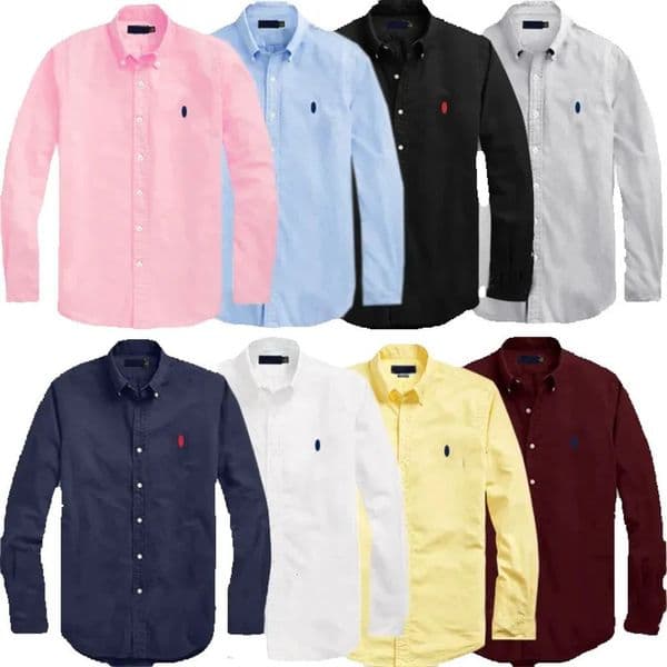 Luxury Men's Casual Shirts Long Sleeve Embroidery Button Social Business Tshirts Solid Color Tops Blouse Men Tops Blouse Women Top
