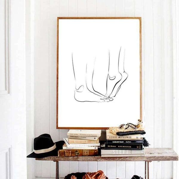 Romantic Couple Love Poster Abstract Fine Line Prints Minimalist Wall Art Picture Canvas Painting Scandinavian Bedroom Decor 26H0504