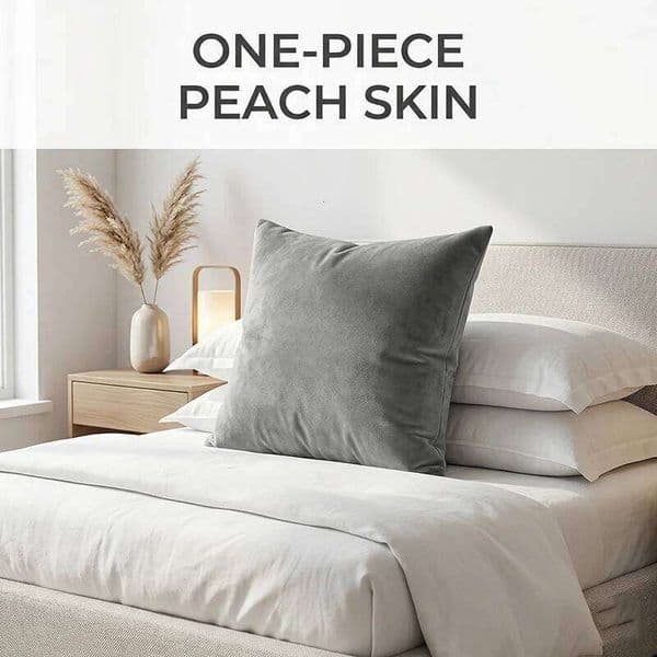 Solid Color Peach Skin Pillowcase Velvet Touch Cushion Cover for Living Room Sofa Bed Minimalist Home Decor Throw Pillow Slip 26W0504