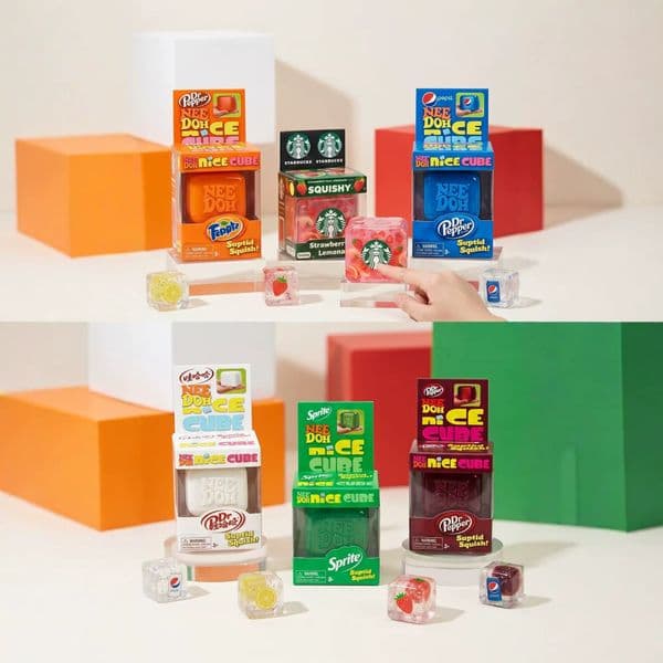 Needoh Nice Cube Squeeze Coke Sprite Fanta Pepsi Simulated Squishy Slow Rebound Sensory Fidget Stress Relief Decompression Toy