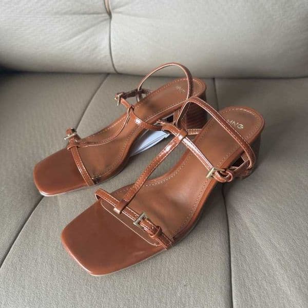 With Box Sandals Designer Luxury Classic Spanish One-Strap Buckle Spring New Black Fashion Casual High Heel Open-Toe Sandals for Women Square Toe X260516