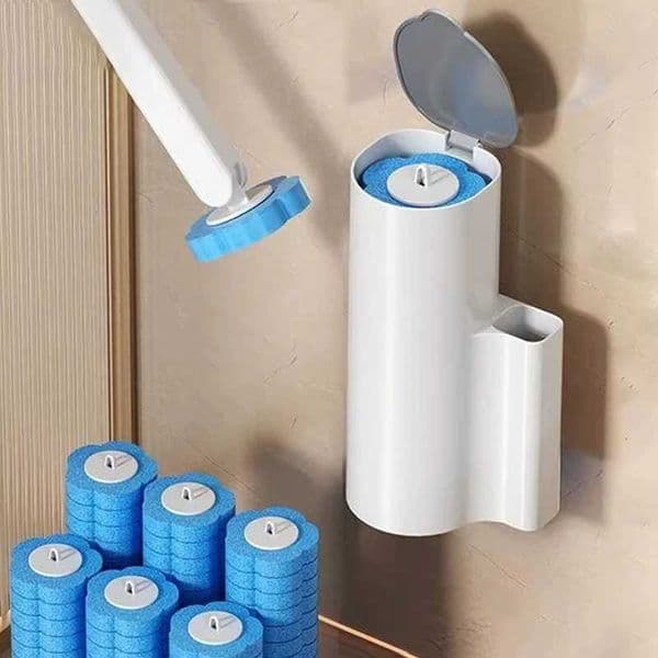 Upgrade Toilet Brush Kit with Disposable Replacement Heads Long-Handle Hygienic Bathroom Cleaning Brush for Home WC Accessories X260504