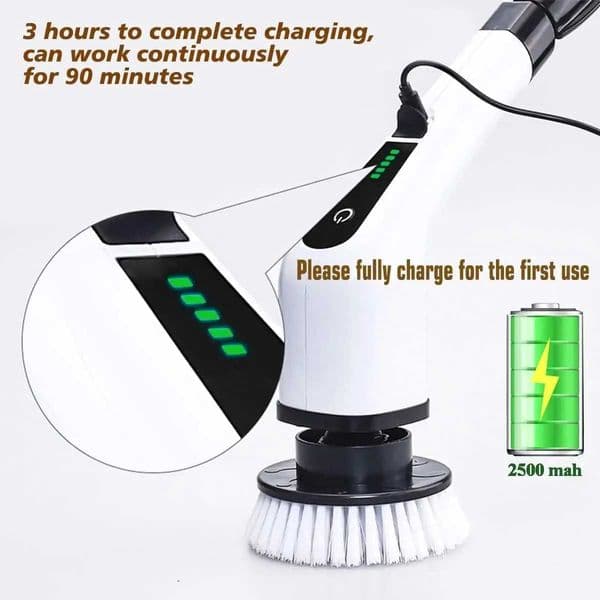 Cordless Electric Spin Scrubber Multipurpose Power Brush for Cleaning Bathroom Toilet Kitchen Remove Stains Mold Hair X260504