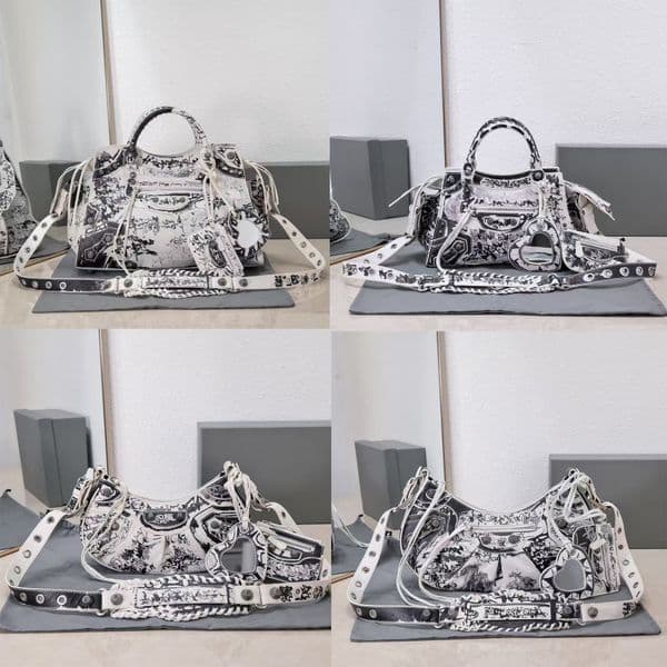 Scrawl Women Shoulder Bag Luxury Handbag Designer BagsPurse Designers Crossbody Bag Fashion Purse Lady black white