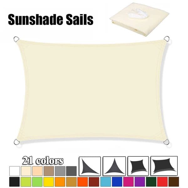 Shade Sail Waterproof Garden Shelter 95 UV Blocking Sun Protection Awning Canopy for Patio Yard Backyard Camping Pool 260429