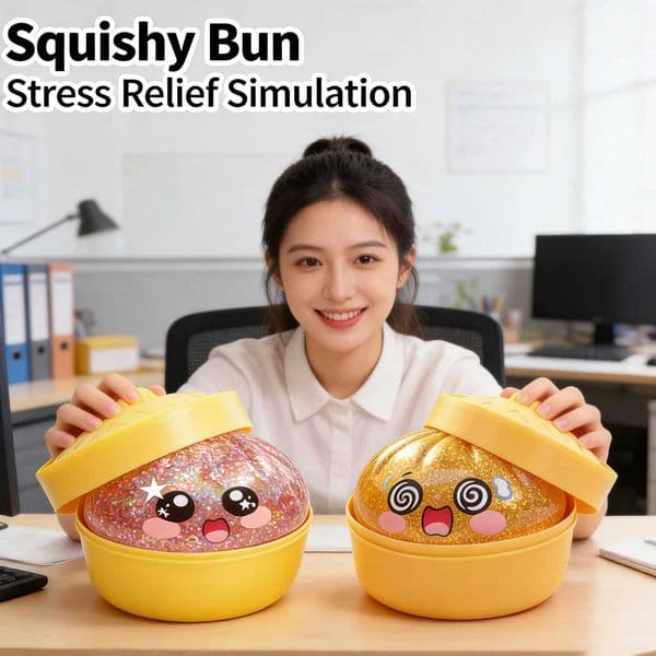 Bun Squishy Toy Cute Simulation Soft Rebound Stress Relief Non Sticky No Odor Portable Decompression Ornament Multi SceneT260505