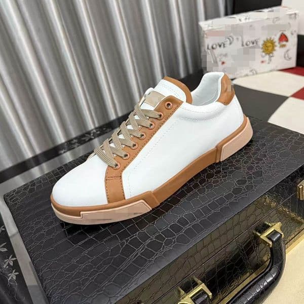 Designer Men Sneakers Printed Nappa Calfskin Casual Shoes Men Shine Ruby Crown Pattern Comfortable Ventilate Lace Up Flat Shoes 26 5.3 03