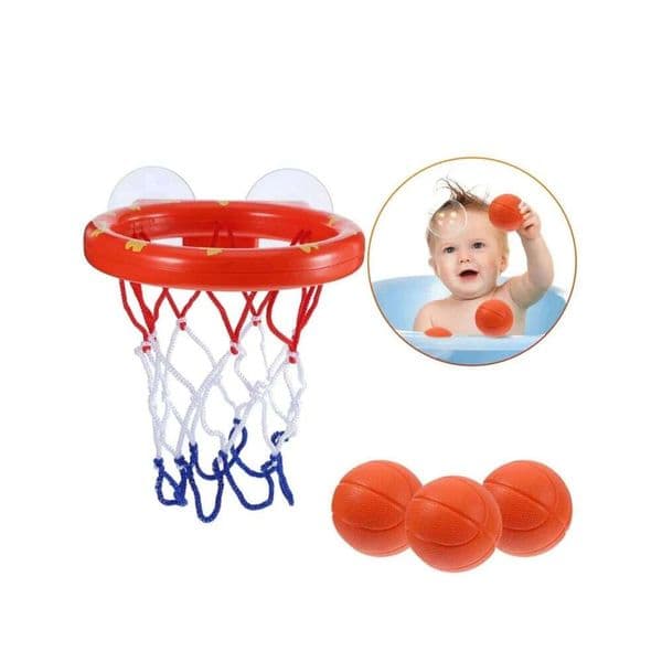 Baby Bath Toy Toddler Boy Water Toys Bathroom Bathtub Shooting Basketball Hoop with 3 Balls Dinosaur Kids Outdoor Play Set Cute 26W0505