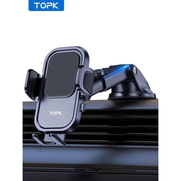 TOPK Car Dashboard & Windscreen Universal Cars 360° Rotatable Phone Holder for All Mobile Phones