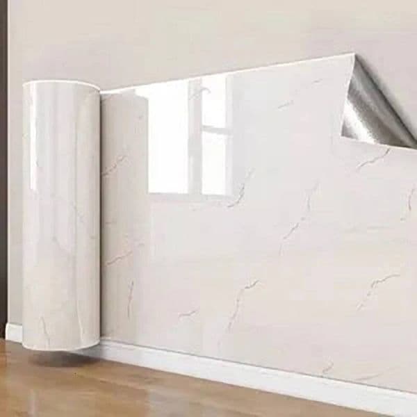 1 Roll Of Marble Imitation Ceramic Tile 40Cm Self-Adhesive PVC Bathroom Waterproof Wall Sticker Bedroom Wallpaper