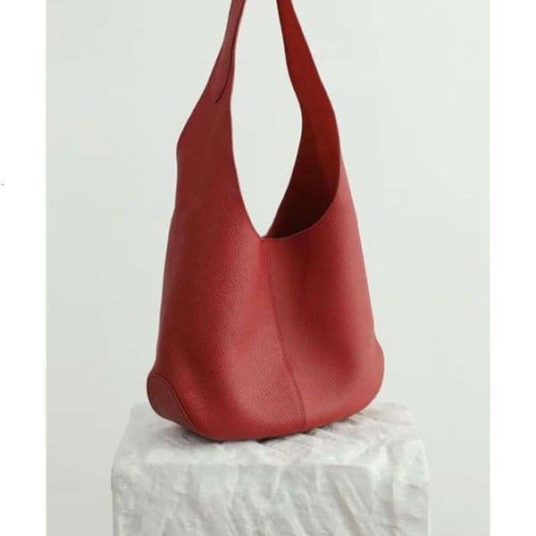 Head Layer Cowhide Shoulder Water Lazy Leisure Bucket High-End Feeling, Big Bag, Women's Bag