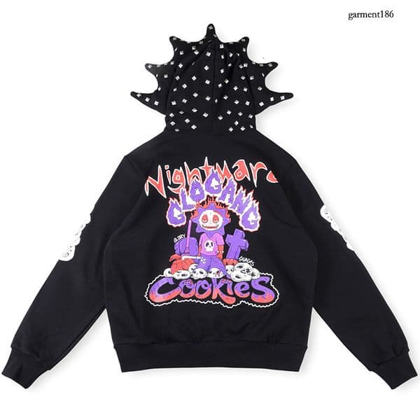 Tt Men's Hoodies Fast Glo Gangs The Glory Full Zip Hoodie High Street 3D Printed Men WomenDrink Cartoon Y2K Hoody Sweatshirts Long Sleeved Zipper Skull Sweater cc a2