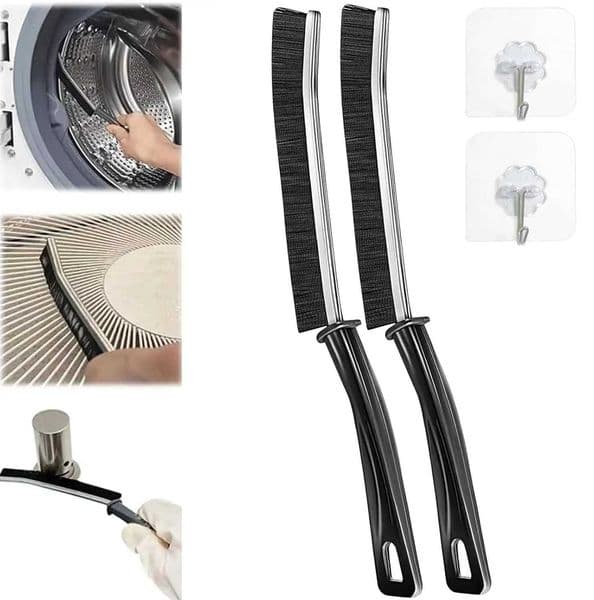 2pcs Hard Bristle Crevice Brush Gap Cleaning Brush Dead Corner Small Cleaning Tool for Bathroom Kitchen Tiles Window Slots Track X260504