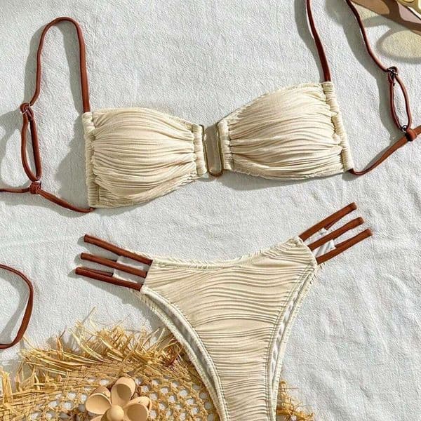 European American Bikini Swimsuits Three Piece Sexy Comfortable Women's Swimwear Two-Piece Foreign Trade Swimsuit Wholesale Outdoor Equipment