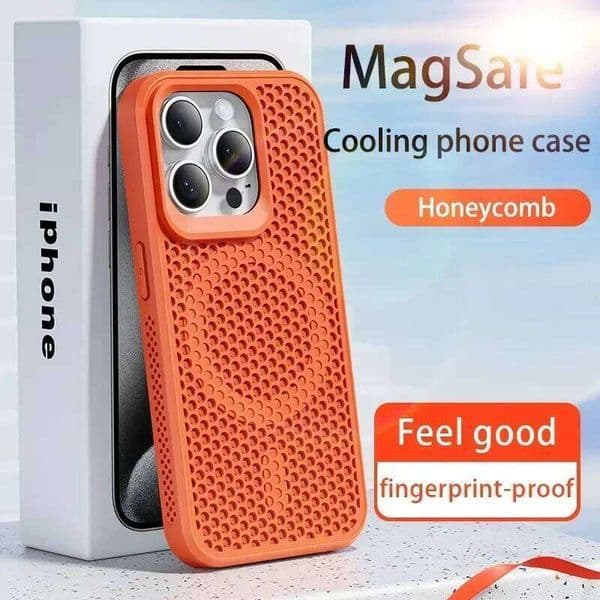 Cooling Heat Dissipation Magnetic Phone Case iPhone 17 16 15 14 13 12 11 Pro Max Plus Breathable Hard Back Cover For 26L0505
