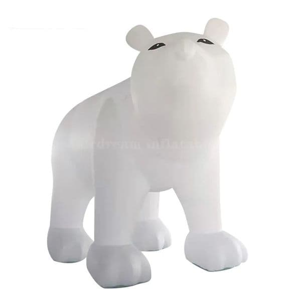 Free delivery 6m height (20ft) Inflatable white polar bear for advertising product cartoon mascot
