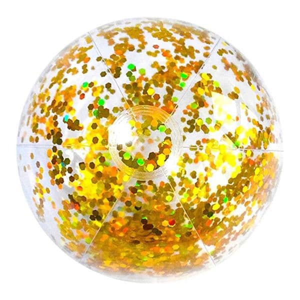 40cm/16inch Beach Ball Transparent Inflatable Swimming Pool Toy Ball with Beautiful Confetti Sequins for Summer Party Water Park X260504