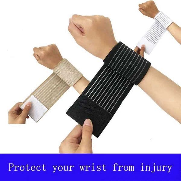 2Pcs Fitness Wristbands Elastic Compression Wrist Straps to Prevent Twisting Z260504