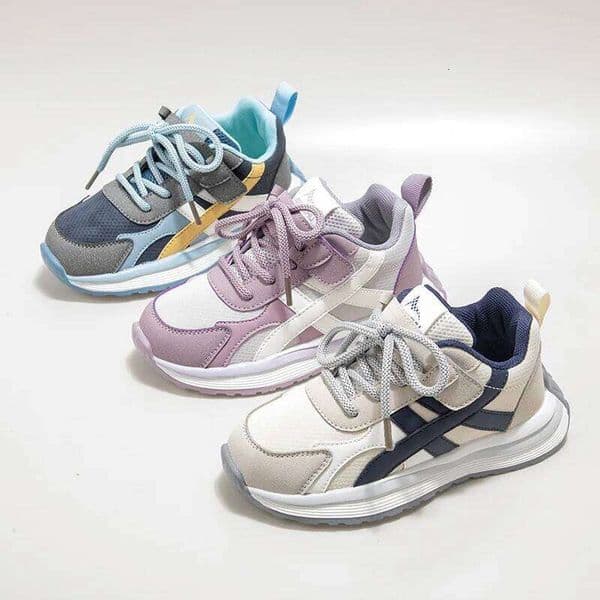 Kids Leather Patchwork Sneakers Child Non-slip Shoes Girl Boys Hook Loop 2025 Autumn Children's Walk Runing Trainers 26-37 26Y0505