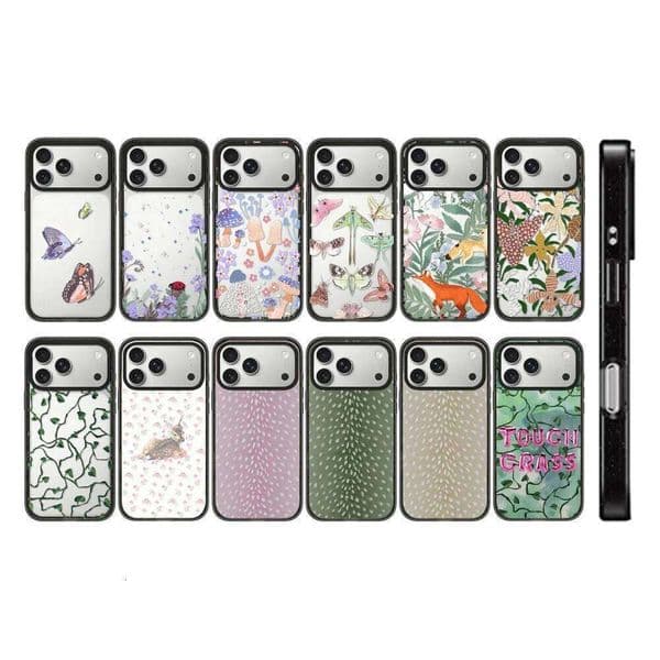 Vine Butterfly Impact Acrylic Black Border Magnetic Phone Cover 12 13 14 15 16 Pro Max Case for IPhone 17 Air 26H0505