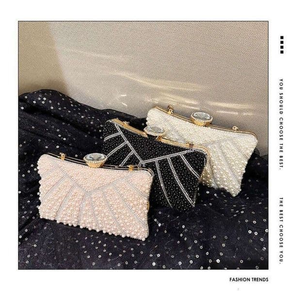 2026 New Pearl Rhinestone Evening Bag, TAURUSCIAGA European American Luxury Clutch For Wedding Party