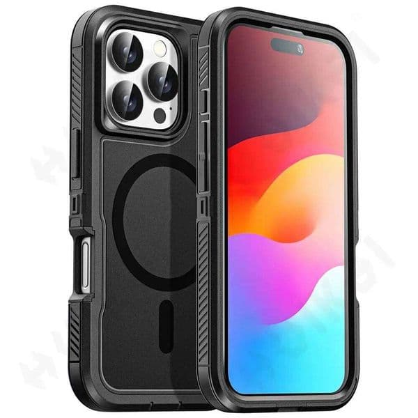 Orginal Ott Armor Box Case IPhone16 15 14 13 12 17 Max Plus for Wireless Charger Heavy Duty Shockproof Rugged Cover 26L0505
