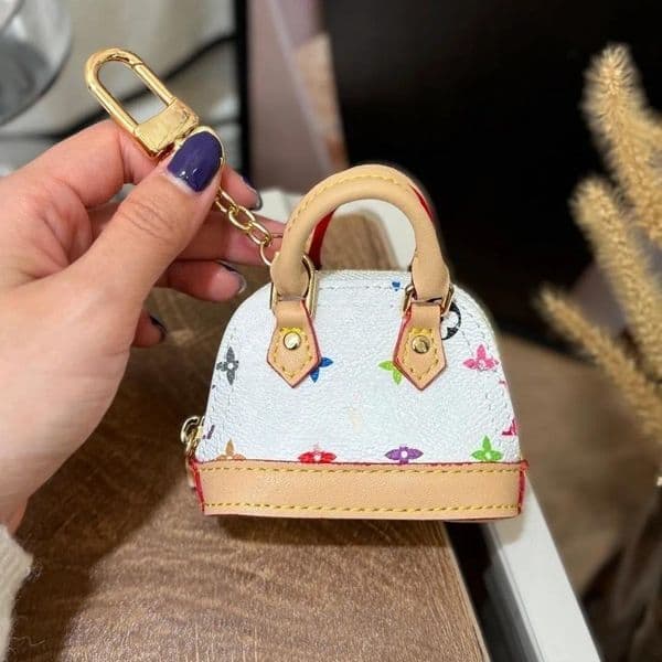 Designer Mini Bag Designer Key Chain Micro Bag Charm Keychain Leather Keychains Man Woman Mini Wallet Bags Pendant Coins Purse