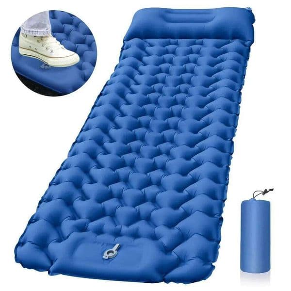 Outdoor Sleeping Pad Camping Inflatable Mattress With Pillows Travel Mat Folding Bed Ultralight Air Cushion Hiking Trekking Outdoor Equipment