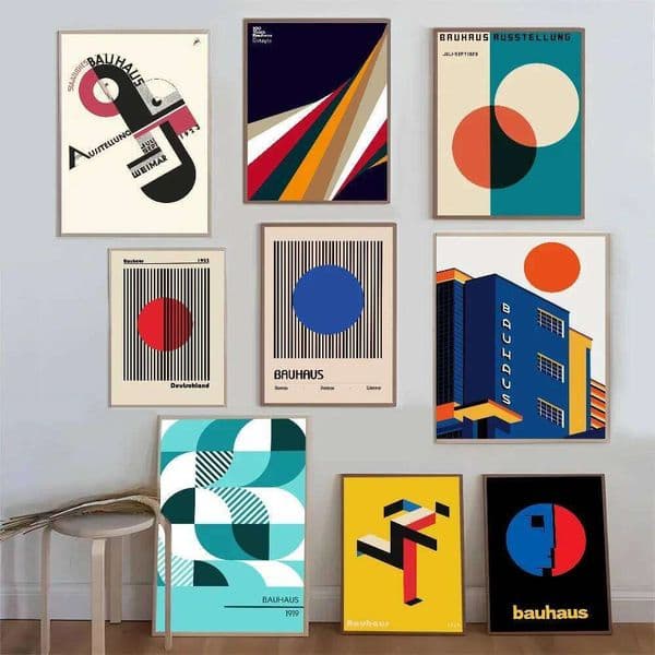 Century Modern Bauhaus Poster Sticky HD Quality Wall Art Retro Posters for Home Kawaii Room Decor 26H0505
