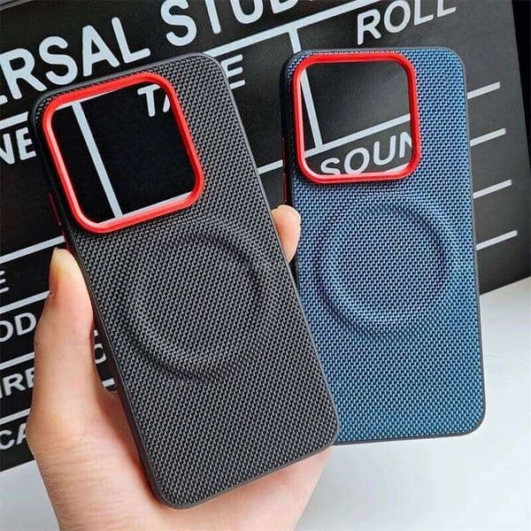 Case Magnetic Nylon Woven Matte Leather Skin-friendly Phone Back Cover For Mi 17 5G Shockproof Bumper 26H0504