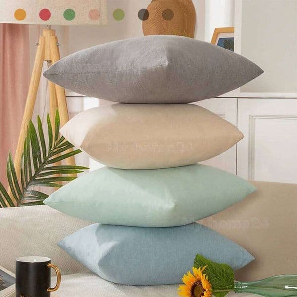 Pillow Case Universal 40*40 45*45 50*50 Pillow Cover Cotton Linen Plain Pillowcases Decorative Living Room Cushion Covers For Sofa Home Car 26L0505