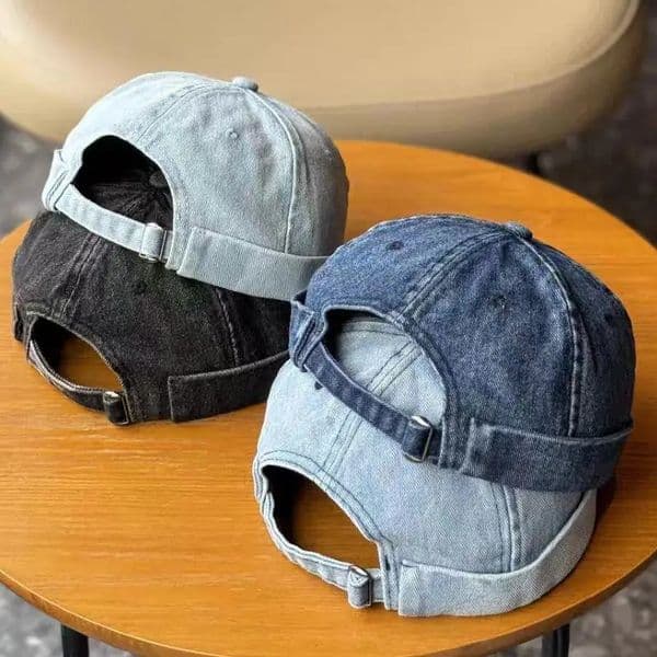 Fashion Denim Docker Cap Brimless Hat Solid Skullcap Solid Color Sailor Cap Beanie Hats Men Women Bucket Cap Adjustable Dad Hat260428