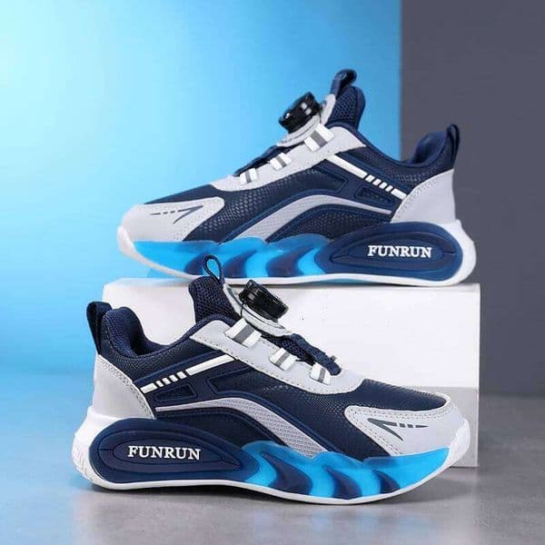 A pair of children's four-season leather basketball shoes, comfortable and soft sneakers, size 28-39YY-28005 26L0505