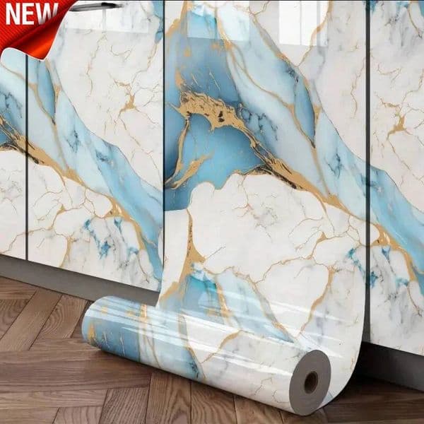 40Cm Self-Adhesive Decorative Moisture-Proof And Waterproof PVC Marble Wallpaper Bathroom Cabinet Countertop Wall Sticker