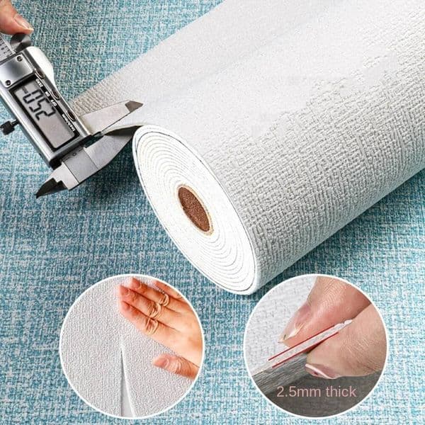 2.8M Self-Adhesive 3D Thickened Anti-Collision Foam Wall Sticker Sound Insulation Waterproof Wallpaper Home Decor
