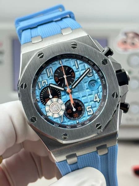 26238 Selfwinding Chronograph Blue Mens Watch Arabic Numerals Cal.3126 Automatic 28800 VPH Sapphire Crystal Luxury Wristwatch Water Resistance