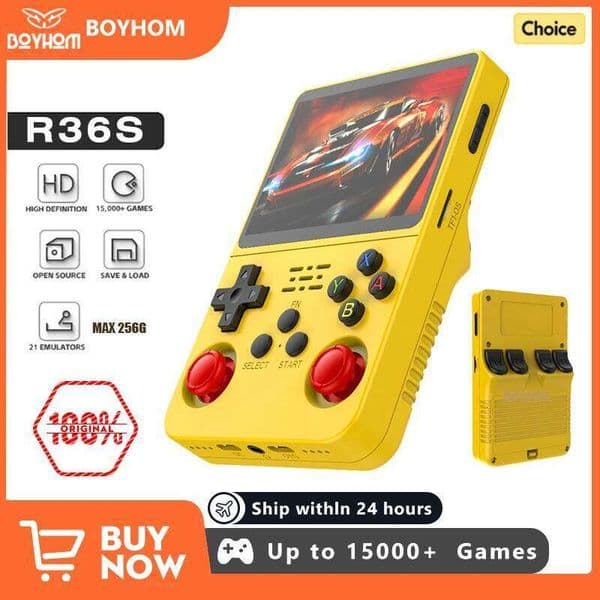 Open Source R36S Retro Handheld Game Console Linux System 3.5 Inch IPS Screen Portable Pocket Video Player 64GB 128G Games S260504 dd1