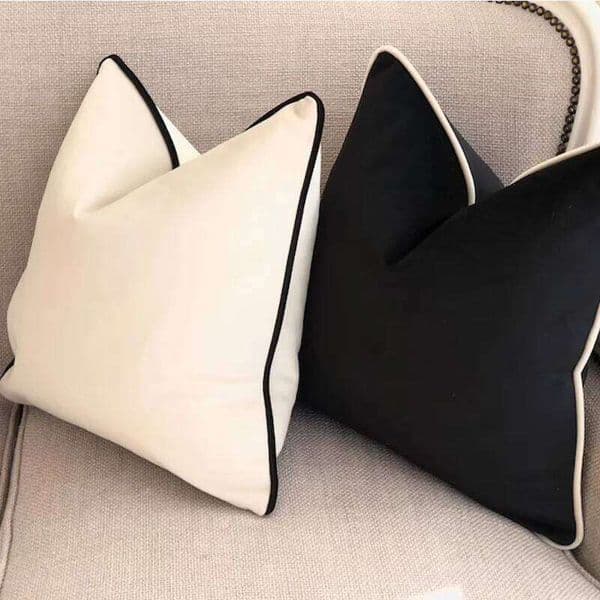 Pillow Case BUYNOW 1PC Dutch Velvet Black And White Pillowcase Without Core Luxury High-end Sofa Headboard Pillow Decoration 26L0505