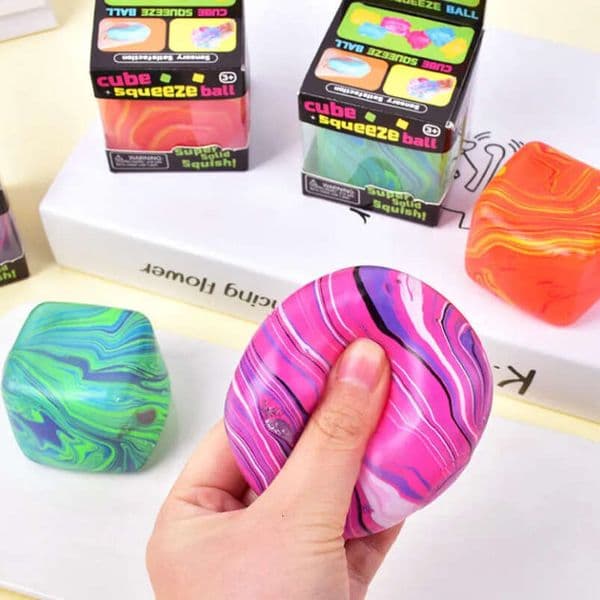 New Rainbow Needoh Ice Cube Relieving Pyramid Bear Kitten Various Styles of Maltose Pinching and Decompression Toy Fidget Stress Ball