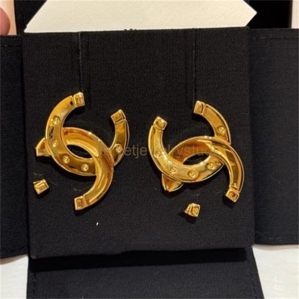 Designer Jewelry Channels Earrings 26p classic color large earrings for women exaggerated CC Earring With Box